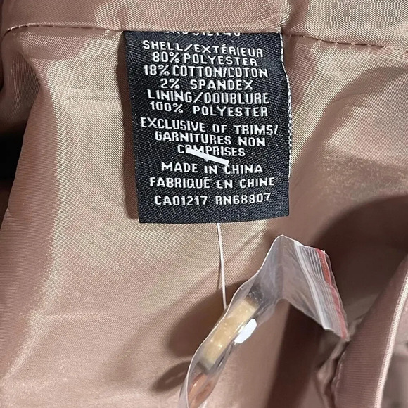 2000s Le Chateau Camel Brown Trench Coat Large - Picture 8 of 8